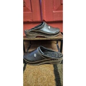 Dina Size 39 US 8.5 Chocolate Brown Comfort Clog Shoes Slip On Soft Sole EUC